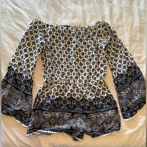 Forever 21 boho paisley romper jumpsuit